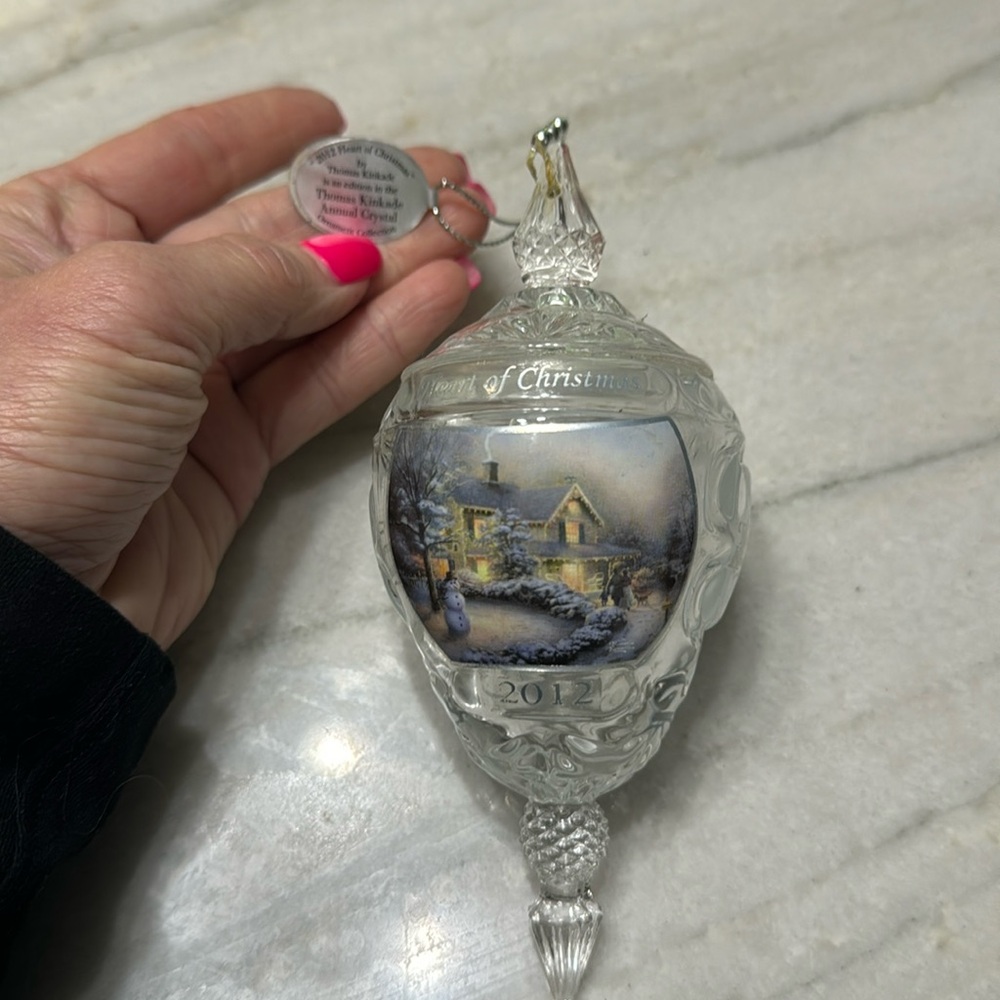 Thomas Kinkade 2012 glass ornament with box